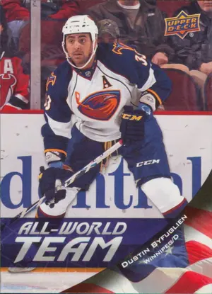 2011-12 UPPER DECK - DUSTIN BYFUGLIEN #AW10 ALL-WORLD TEAM