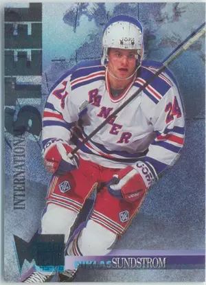 1995-96 FLEER METAL - NIKLAS SUNDSTROM #21 INTERNATIONAL STEEL