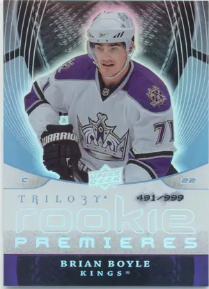 2008-09 TRILOGY - BRIAN BOYLE #128 ROOKIE 491/999