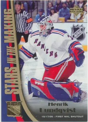 2005-06 UPPER DECK - HENRIK LUNDQVIST #SM6 STARS IN THE MAKING