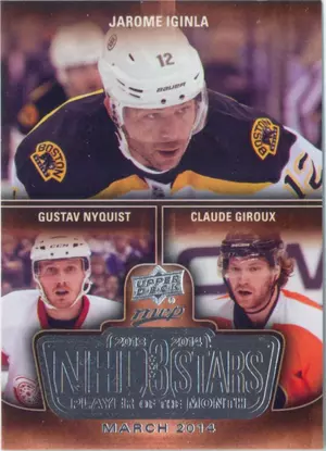 2014-15 MVP - JAROME IGINLA/GUSTAV NYQUIST/CLAUDE GIROUX #3SM-0314 3 STARS PLAYER OF THE MONTH