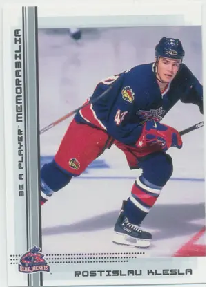 2000-01 BE A PLAYER MEMORABILIA - ROSTISLAV KLESLA #420 RC