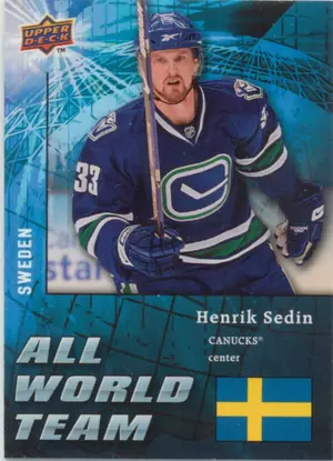 2009-10 UPPER DECK - HENRIK SEDIN #AW29 ALL WORLD TEAM