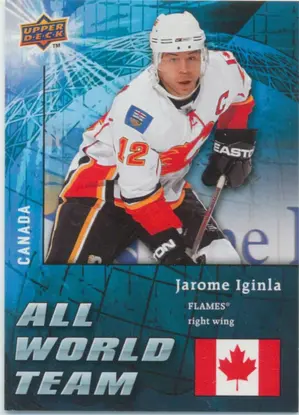2009-10 UPPER DECK - JAROME IGINLA #AW9 ALL WORLD TEAM