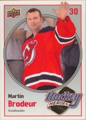 2009-10 UPPER DECK - MARTIN BRODEUR #HH17 HOCKEY HEROES