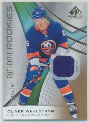 2019-20 SP GAME USED - OLIVER WAHLSTROM #156 JERSEY GOLD 345/599