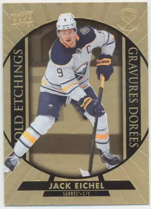 2020-2021 TIM HORTONS - JACK EICHEL #G-12 GOLD ETCHINGS