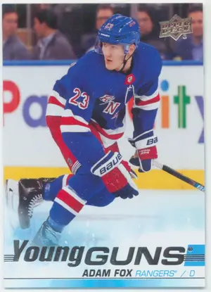2019-20 UPPER DECK - ADAM FOX #228 YOUNG GUNS