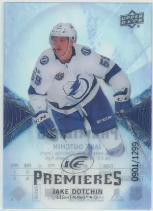 2017-18 ICE - JAKE DOTCHIN #121 ICE PREMIERES 901/1299