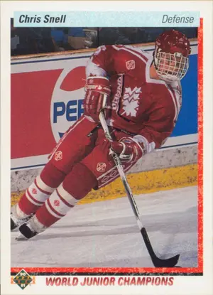 1990-91 UPPER DECK - CHRIS SNELL #468 ROOKIE