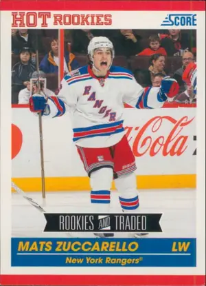 2010-11 SCORE - MATS ZUCCARELLO #610 ROOKIE
