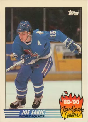 1990-91 TOPPS - JOE SAKIC #14 TEAM SCORING LEADERS