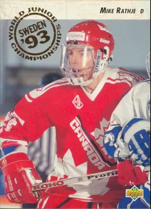 1992-93 UPPER DECK - MIKE RATHJE #589 WORLD JUNIOR CHAMPIONSHIPS RC