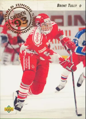 1992-93 UPPER DECK - BRENT TULLY #592 WORLD JUNIOR CHAMPIONSHIPS RC