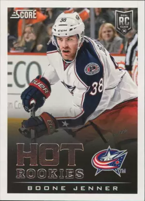 2013-14 SCORE - BOONE JENNER #702 HOT ROOKIES