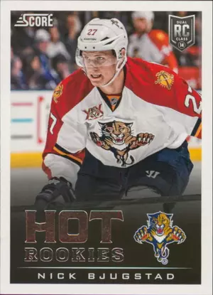 2013-14 SCORE - NICK BJUGSTAD #731 HOT ROOKIES