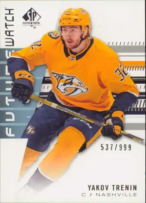 2019-20 SP AUTHENTIC - YAKOV TRENIN #227 FUTURE WATCH 537/999