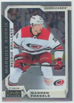 2018-19 O-PEE-CHEE PLATINUM - WARREN FOEGELE #168 ROOKIE