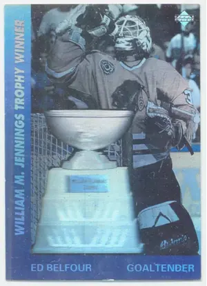 1991-92 UPPER DECK - ED BELFOUR #AW2 AWARD WINNER HOLOGRAM
