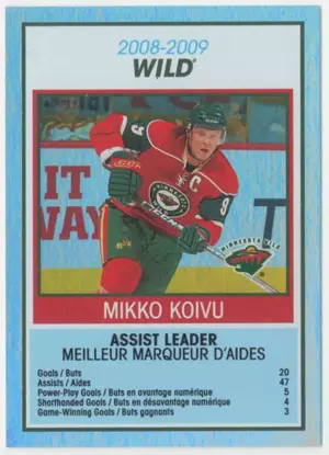 2009-10 O-PEE-CHEE - MIKKO KOIVU #TC15 TEAM CHECKLIST