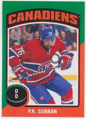 2014-15 O-PEE-CHEE - P.K. SUBBAN #ST-9 STICKERS