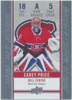 2018-19 TIM HORTONS - CAREY PRICE #GDA-5 GAME DAY ACTION