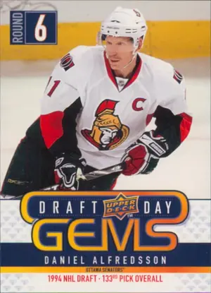 2009-10 UPPER DECK - DANIEL ALFREDSSON #GEM28 DRAFT DAY GEMS