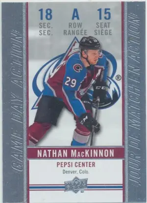 2018-19 TIM HORTONS - NATHAN MacKINNON #GDA-15 GAME DAY ACTION