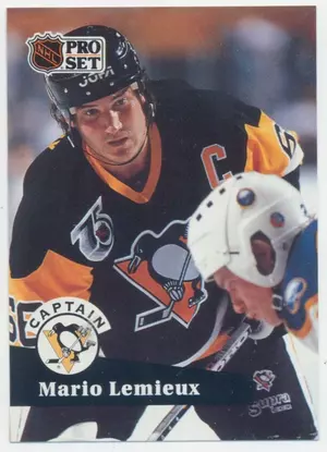 1991-92 PRO SET - MARIO LEMIEUX #581 CAPTAIN