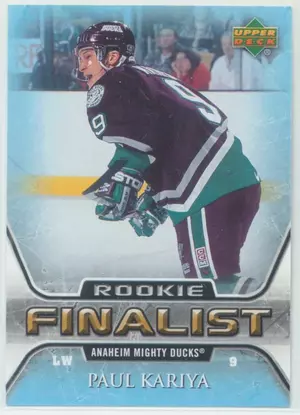 2005-06 UPPER DECK - PAUL KARIYA #69 ROOKIE FINALIST