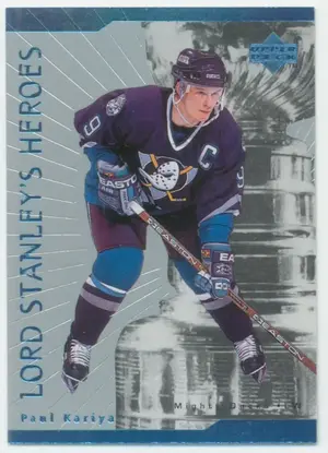 1998-99 UPPER DECK - PAUL KARIYA #LS17 LORD STANLEY'S HEROES