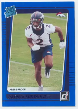 2021 Donruss - Patrick Surtain II #330 Press Proof Blue Parallel