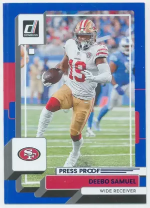 2022 Donruss - Deebo Samuel #22 Press Proof Blue Parallel