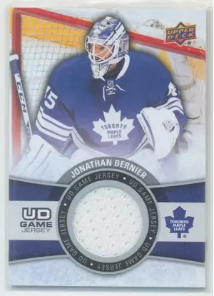 2015-16 UPPER DECK - JONATHAN BERNIER #GJ-JB GAME JERSEY