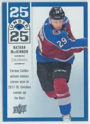 2018-19 UPPER DECK - NATHAN MacKINNON #U25-3 25 UNDER 25