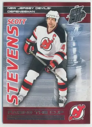 2003-04 PACIFIC QUEST FOR THE CUP - SCOTT STEVENS #13 RAISING THE CUP⚠️
