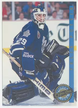 1992-93 O-PEE-CHEE - FELIX POTVIN #4 TOP ROOKIES