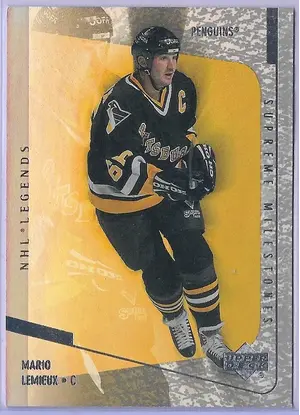 2000-01 UD NHL Legends Supreme Milestones #SM11 Mario Lemieux *