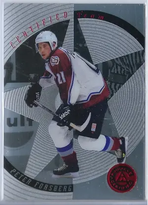 1997-98 Pinnacle Certified Certified Team #10 Peter Forsberg *