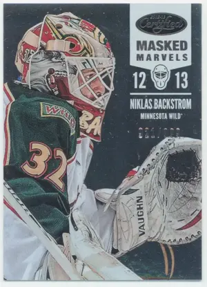 2012-13 PANINI CERTIFIED - NIKLAS BACKSTROM #116 MASKED MARVELS 921/999