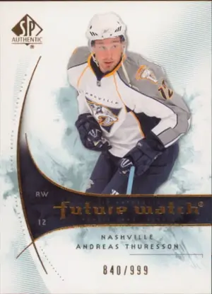 2009-10 SP AUTHENTIC - ANDREAS THURESSON #192 FUTURE WATCH 840/999