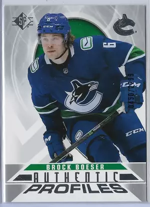 2020-21 SP Authentic Profiles #AP-6 Brock Boeser (0450/2299)