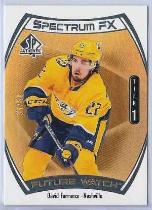 2021-22 SP Authentic Spectrum FX Gold (Future Watch Tier 1) #S-57 David Farrance (36/50)