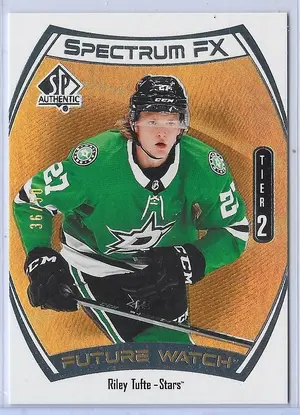 2021-22 SP Authentic Spectrum FX Gold (Future Watch Tier 2) #S-72 Riley Tufte (36/50)