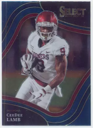 2022 Panini Select Draft Picks - CeeDee Lamb #165 Field Level Blue Parallel