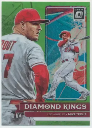 2022 Panini Donruss Optic - Mike Trout #14 Diamond Kings Lime Green Prizm Parallel