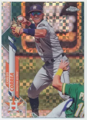 2020 Topps Chrome - Carlos Correa #29 X-Fractor Parallel