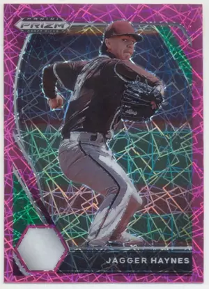2021 Panini Prizm Draft Picks - Jagger Haynes #PDP219 Pink Velocity Prizm Parallel