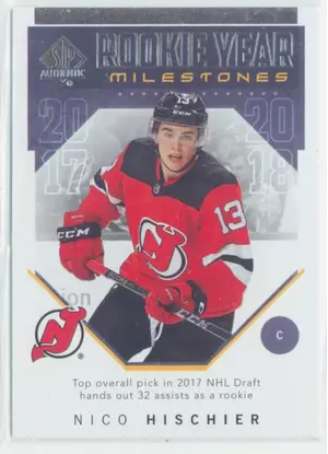 2018-19 SP AUTHENTIC - NICO HISCHIER #RYM-NH ROOKIE YEAR MILESTONES
