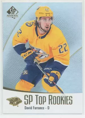 2021-22 SP AUTHENTIC - DAVID FARRANCE #TR-47 TOP ROOKIES